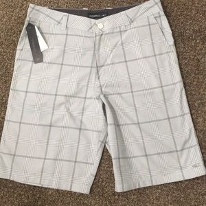 O’Neill men’s shorts Size 34 NWT Grey and white